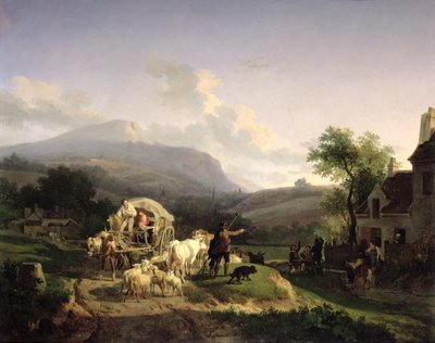 A Rural Landscape, 1821 by Auguste Xavier Leprince